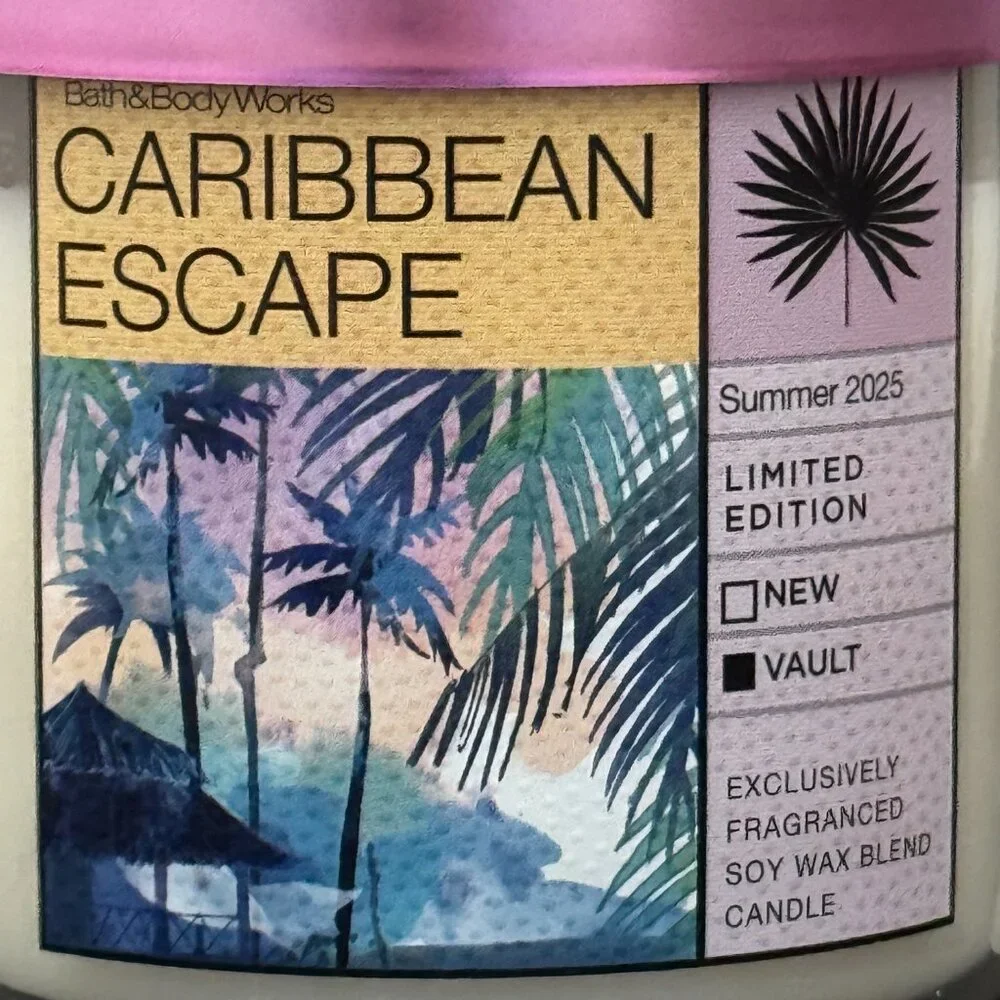 BBW Caribbean Escape Bath & Body Works 3 Wick Candle - Picture 3 of 10
